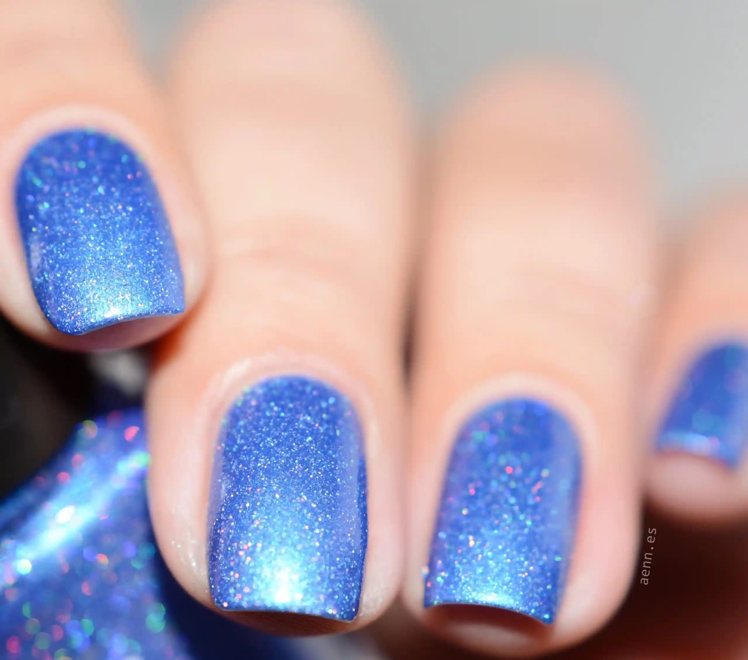Sapphire – Vegan 10-free deep blue shimmer nail polish with a shimmer finish, plant-based, and cruelty-free