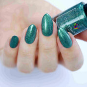 Holo Gems – Vegan 10-free holographic nail polish set with a shimmer finish, plant-based, and cruelty-free.