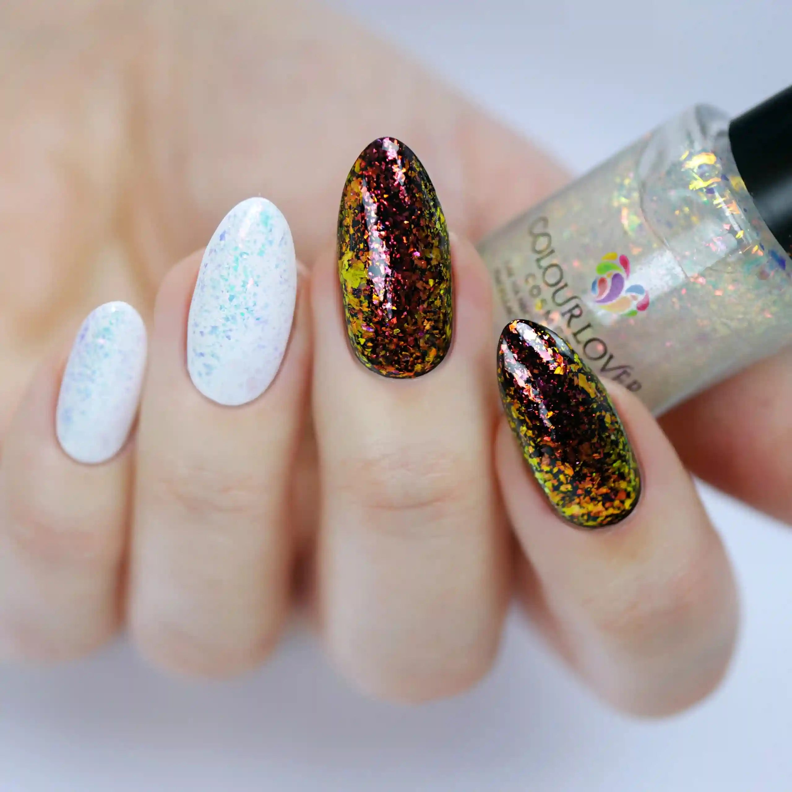 Enchanted Snowflakes – Vegan 10-free winter nail polish set with shimmer finishes, plant-based, and cruelty-free