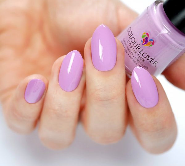 Intuitive – Vegan 10-free pastel purple nail polish with a creamy finish, plant-based, and cruelty-free.