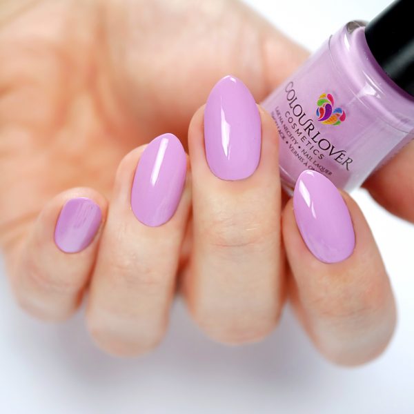 Intuitive – Vegan 10-free pastel purple nail polish with a creamy finish, plant-based, and cruelty-free.