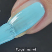 Forget Me Not – Vegan 10-free pastel blue nail polish with a cream finish, plant-based, and cruelty-free