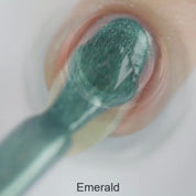 Emerald – Vegan 10-free deep green nail polish with a glossy finish, plant-based, and cruelty-free