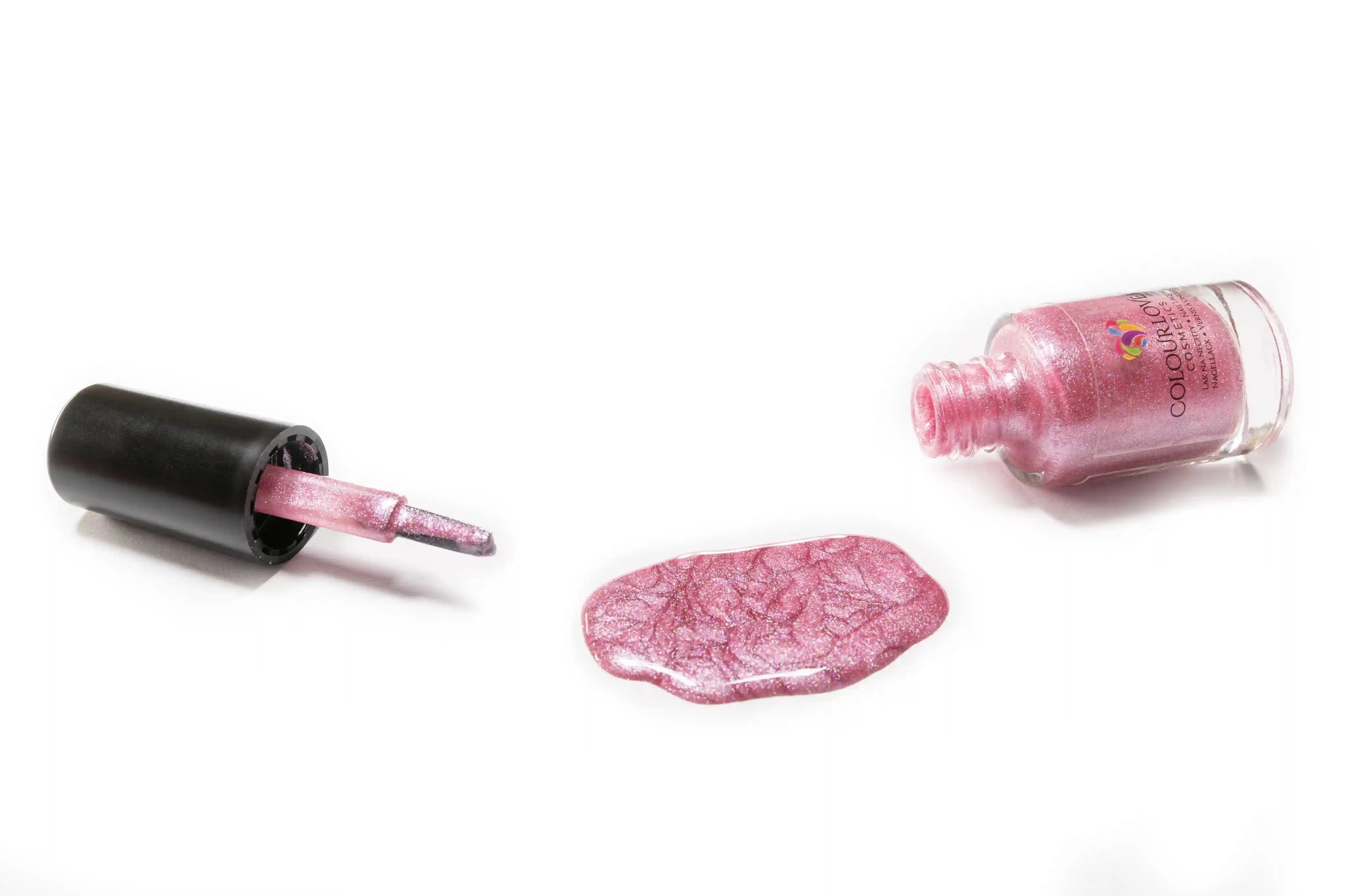 Rose Quartz – Vegan 10-free light pink holographic nail polish with a shimmer finish, plant-based, and cruelty-free