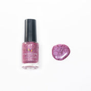 Rubelite – Vegan 10-free mauve shimmer nail polish with holographic sparkle, plant-based, and cruelty-free
