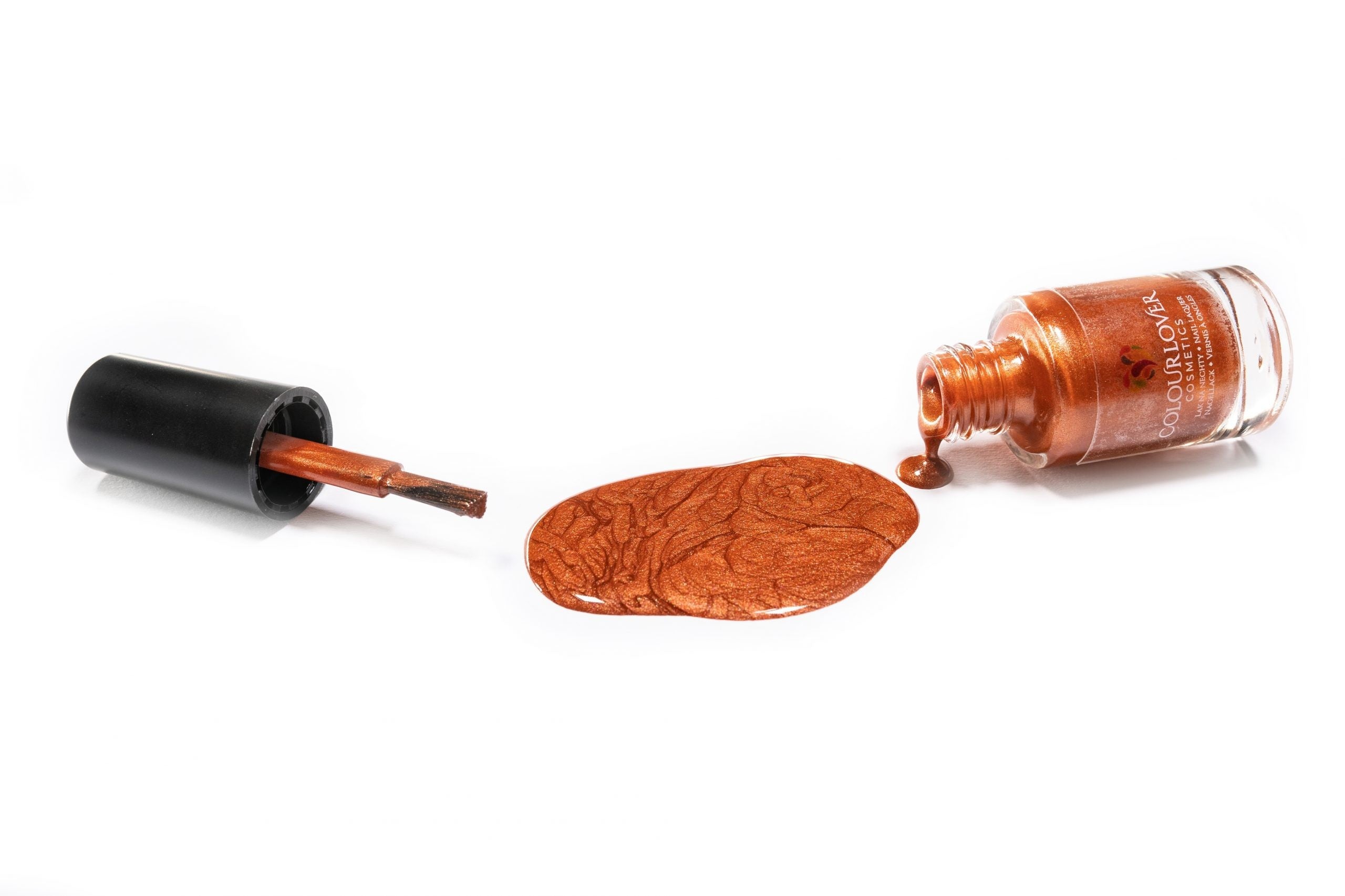 Bronze Goddess – Vegan quick-dry bronze nail polish with a shimmer finish, 10-free and cruelty-free.