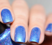 Sapphire – Vegan 10-free deep blue shimmer nail polish with a shimmer finish, plant-based, and cruelty-free