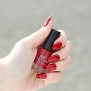 Burgundy red – Vegan quick-dry purple nail polish with a creme finish, 10-free and cruelty-free.