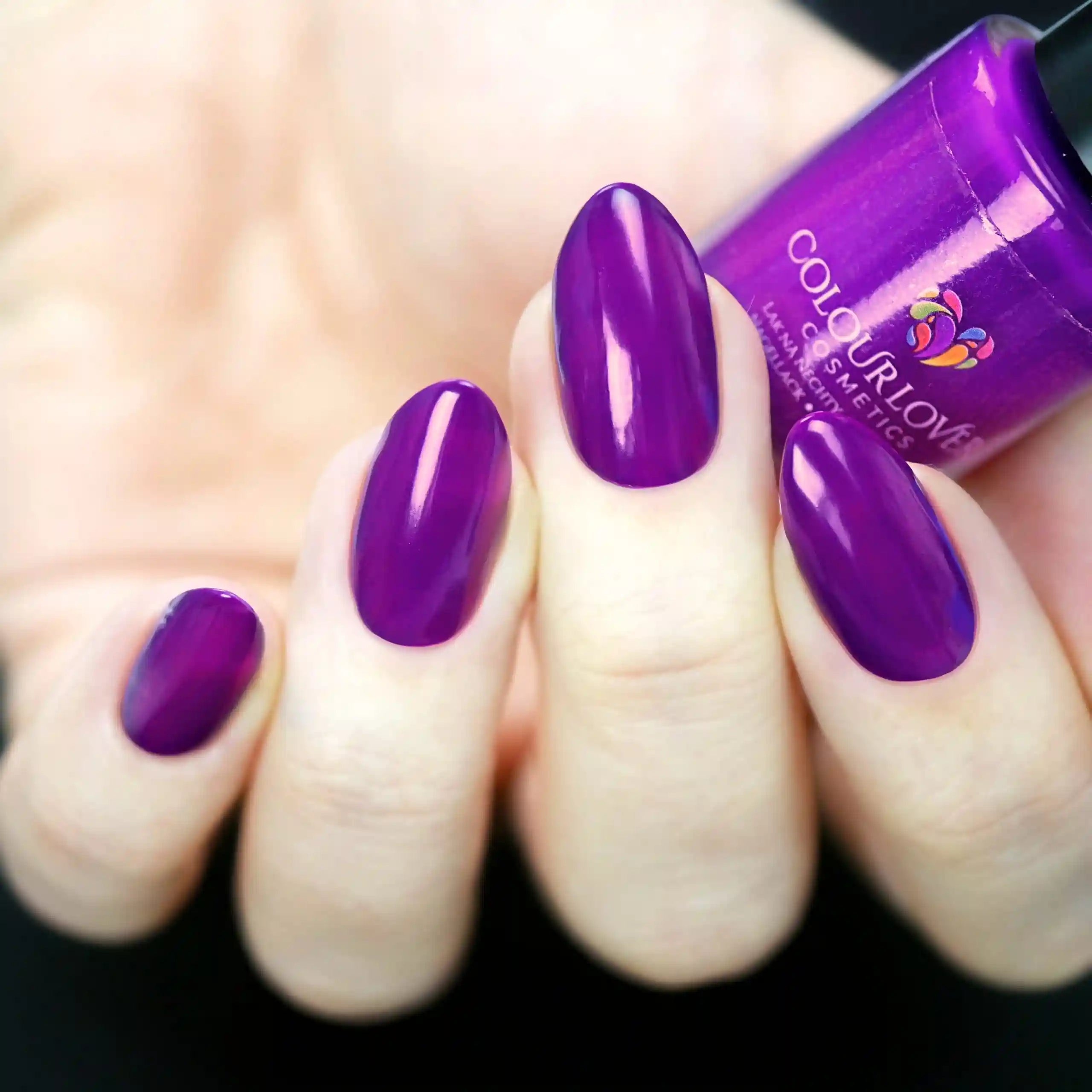 Mighty Magenta – Vegan 10-free magenta purple nail polish with a shimmer finish, plant-based, and cruelty-free