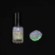 Polar Twinkle – Vegan 10-free color-changing nail polish shifting from green to purple with a shimmer finish, plant-based, and cruelty-free