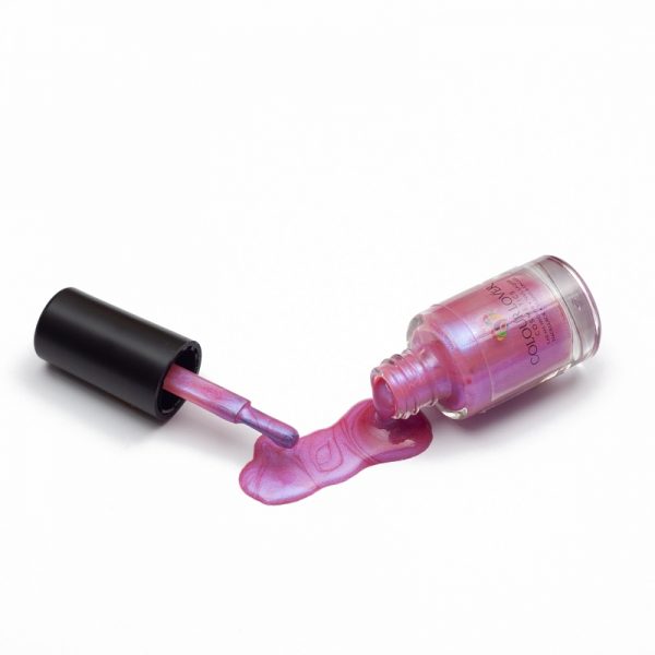 Sensual – Vegan 10-free hot pink nail polish with blue duochrome shimmer, plant-based, and cruelty-free