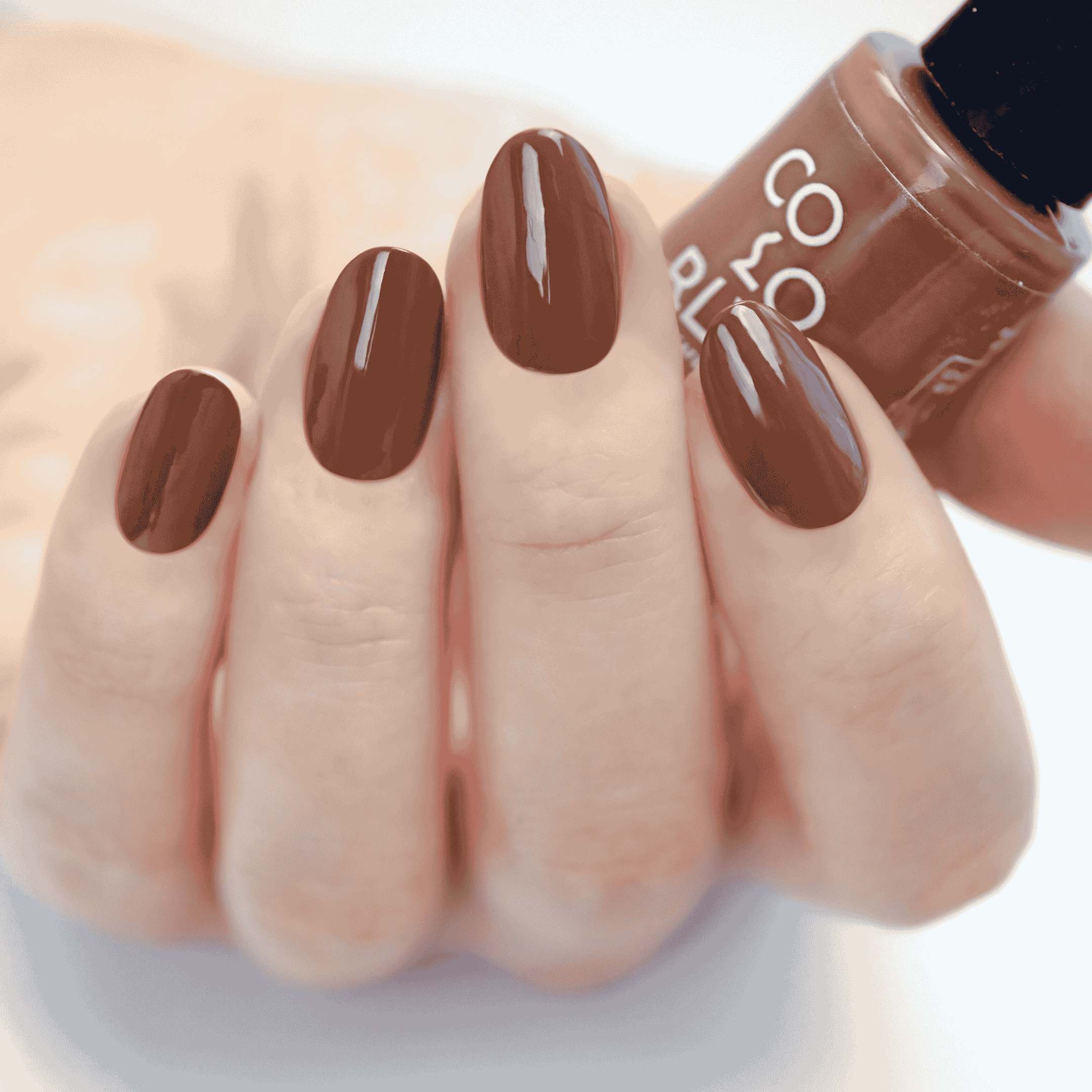 Fungi Foray – Vegan 10-free brown nail polish with a glossy finish, plant-based, and cruelty-free