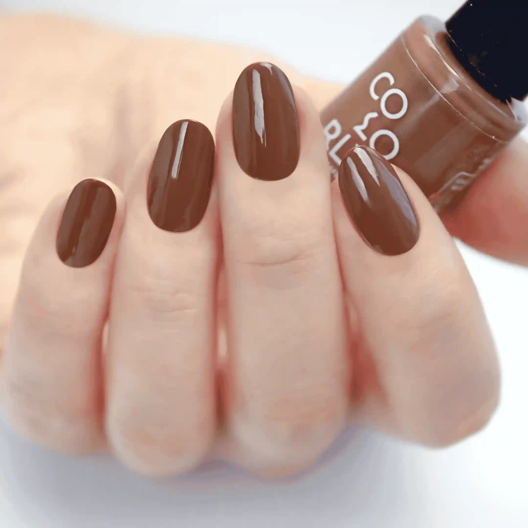 Fungi Foray – Vegan 10-free brown nail polish with a glossy finish, plant-based, and cruelty-free