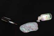 Polar Twinkle – Vegan 10-free color-changing nail polish shifting from green to purple with a shimmer finish, plant-based, and cruelty-free