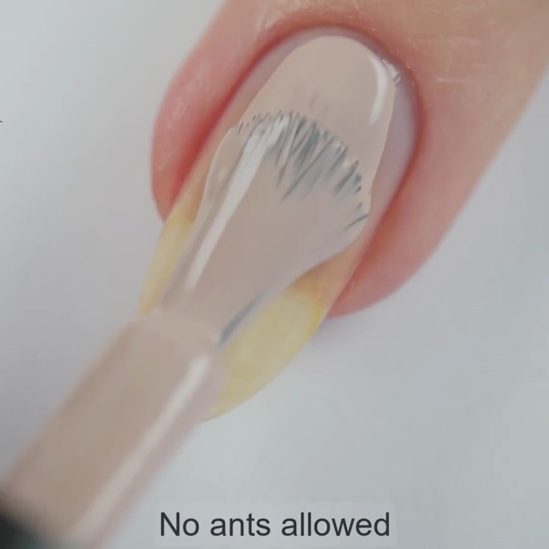 No Ants Allowed – Vegan 10-free nude nail polish with a smoky undertone, plant-based, and cruelty-free