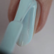 On Cloud 9 – Vegan 10-free bright pastel blue nail polish with a glossy finish, plant-based, and cruelty-free