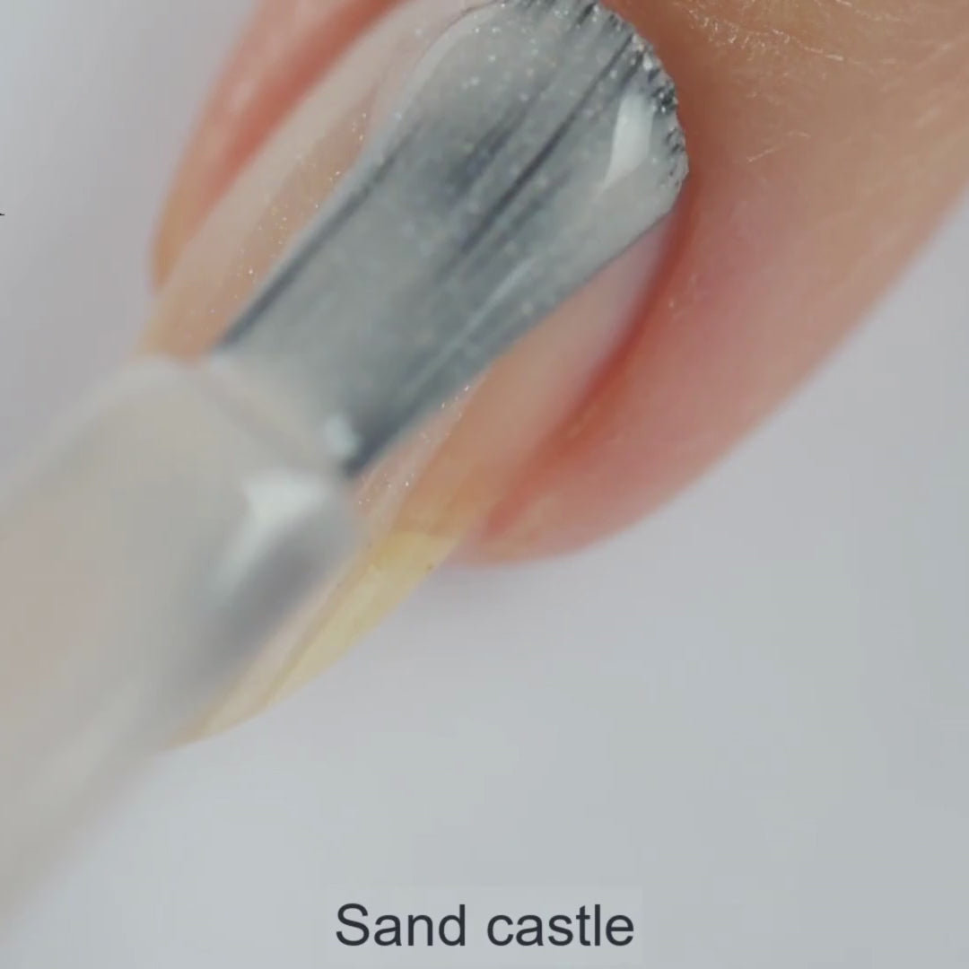 Sandcastle – Vegan 10-free neutral beige nail polish with a cream finish, plant-based, and cruelty-free