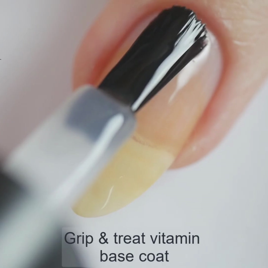 vitamin base coat nail polish with plant based, 10-free, vegan, cruelty free, sustainable, safe and healthy formula handmade in Slovakia