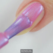 Sensual – Vegan 10-free hot pink nail polish with blue duochrome shimmer, plant-based, and cruelty-free