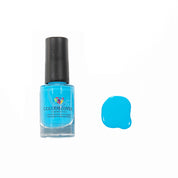 Clear Blue Sky – Vegan 10-free crystal blue nail polish with a glossy finish, plant-based, and cruelty-free